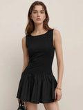 Sleeveless Ruched Mini Tank Dress - Blushé Belle