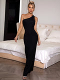 Cutout One-Shoulder Maxi Dress - Blushé Belle